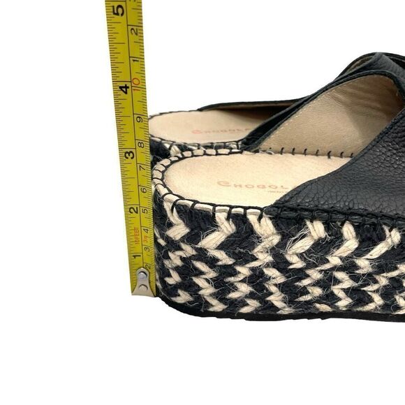 Chocolat Blu Niza leather Crisscross Platform Slide Sandals Size 37 boho beach - Picture 7 of 9